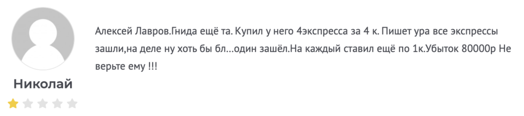 Алексей Лавров | Статистика VIP